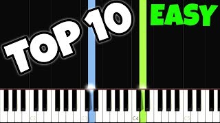 Top 10 Easy Piano Songs for the Complete Beginners [upl. by Frayda]