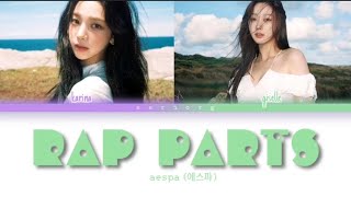 aespa Karina amp Giselle  Rap Parts 2023 UPDATE Color Coded Lyrics [upl. by Brucie435]