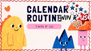 Colorful Playful Calendar Routine Fun Learning for Preschoolers  Twin R Us [upl. by Desi]