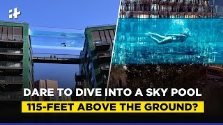 Sky Pool World’s First ‘Floating’ Pool Opens In London [upl. by Trutko]