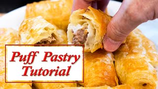 Puff Pastry Homemade Buttery Simple and delicious [upl. by Shere]