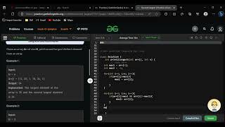 Java Second Largest Element of An Array Practice  GeeksforGeeks [upl. by Chadd]