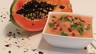 Papaya Nice Cream Rezept  Superfood Rezepte  superfood gesund [upl. by Miltie]