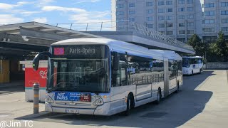 Bus 352 RoissyBus RATP  HeuliezBus GX 437 Hybride [upl. by Simonne]