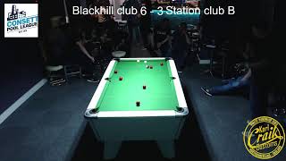 Consett Pool knockout final Live  Blackhill club V Station club B  Best of 12   Hoochs Consett [upl. by Warde]