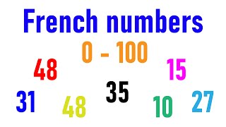 French numbers 0100 learnenglish englishlessons [upl. by Fernande]