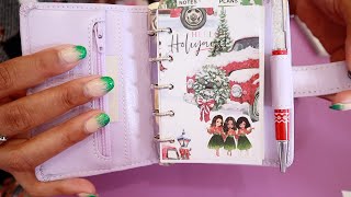 2023 CHRISTMAS SETUP IN MY FILOFAX MINI PLANNER [upl. by Qerat584]