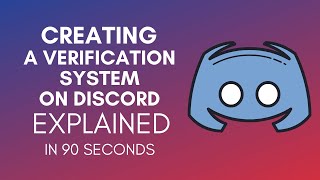 How To Create A Verification System On Discord In 2024 [upl. by Suoivatnod]