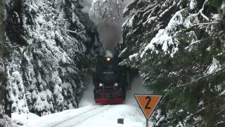 Harzquerbahn  Winterdampf  Von Wernigerode auf den Brocken [upl. by Conti]