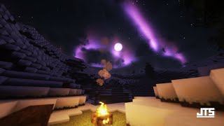 Minecraft Relaxing Music  Sit and watch the aurora [upl. by Nauqyt]