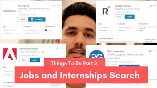 How to get Jobs and Internships after MS in USA  Things To Do when you arrive in USA Part 3 [upl. by Arreik]