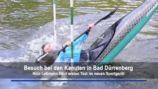 Besuch bei Kanuten in Bad Dürrenberg  Nico Leßmann fährt ersten Test im neuen Kanu [upl. by Atirehc985]