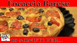 10 minuti percucinare Focaccia barese Bimby [upl. by Anoo]