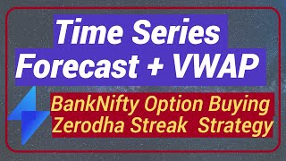 Bank Nifty Option Buying Strategy  Time Series Forecast  VWAP in Zerodha Streak  streak [upl. by Innos]