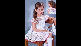 Детские Платья Крючком на 3 года  2019  Childrens Dresses Crochet for 3 years  Kinderkleider [upl. by Aicertal]