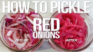 How to Make Homemade Pickled Red Onions  SAM THE COOKING GUY [upl. by Nrojb]