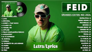 Feid 2024 LetraLyrics  Grandes Éxitos De Feid  Mejores Canciones De Feid  Mix Reggaeton 2024 [upl. by Eenafit]