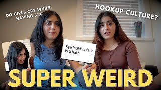 Asking girls questions that guys are TOO afraid to ask Part 2  weirdawkward  Yagya and Yesha [upl. by Aneehc]