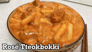 How to cook Rose Tteokbokki  로제떡볶이 [upl. by Atahs]