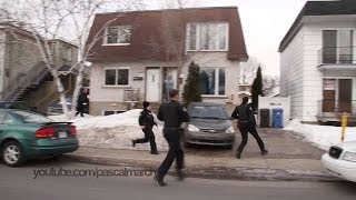 Multiple cops run for backup  Les policiers de Longueuil accourent 2252014 [upl. by Dorrej]