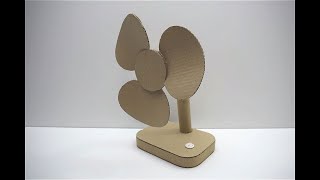 How to make a fan out of cardboard Electric Table Fan of cardboard [upl. by Steady]