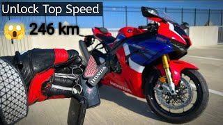 HONDA CBR1000RRR Fireblade SP edition TOp speed unlock 346km 215 MPH  GPS [upl. by Bryce]