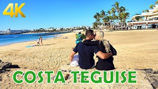 Costa Teguise Lanzarote 4K Beach amp Town [upl. by Ttej]