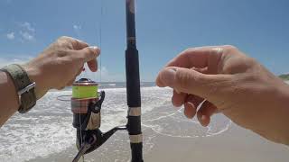 Trying out New Pompano Rigs  Canaveral National Seashore [upl. by Rutter]