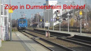 Zugverkehr zwischen Rastatt amp Karlsruhe 03  Durmersheim Bahnhof [upl. by Nnoved]