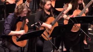 Rigaudon extrait de la suite Holberg E Grieg Ensemble de guitares CAL [upl. by Nottnerb]