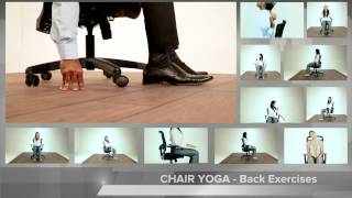 Chair Yoga Back Exercises by Featherlite and adiyoga  path to peace by Master Raj wwwadiyogain [upl. by Karrah852]