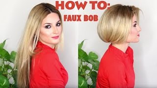 How to fake short hair faux bob [upl. by Dilaw367]