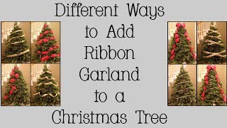 Different Ways to Add Ribbon Garland to a Christmas Tree [upl. by Suoicul]