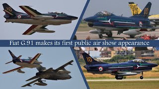 Fiat G91 makes its first public air show appearance [upl. by Sugar210]