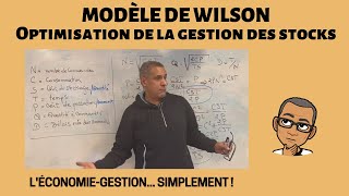 MODÈLE DE WILSON GESTION DES STOCKS Optimisation des coûts stocks de possession passation [upl. by Shorter146]