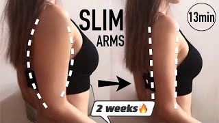 Slim amp toned arms in 2 weeks Easy 13 min🔥lose arm fat💪🏼 Beginner home workout challengeOppServe [upl. by Bridges136]