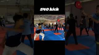 540 kick🥋  taekwondo 540kick shorts [upl. by O'Neil559]