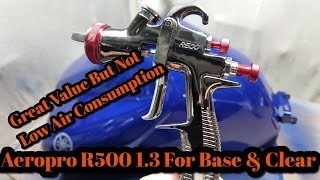 R500 Aeropro LVLP 13 Basecoat amp Clearcoat Best Cheap Spray Gun For Yamaha DPB [upl. by Araiet]