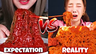 EXTREMELY SPICY COLD NOODLES VS MUKBANGERS🌶️🍜🥵🔥 [upl. by Aretta]