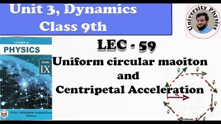 Uniform circular motion  Centripetal Acceleration  Centripetal force  class 9th physics [upl. by Lawley4]