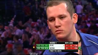 Justin Pipe vs Arron Monk  PDC World Darts Championships 2014 First Round [upl. by Henig]