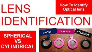 How To Identify Spherical amp Cylindrical Lenses  Lens Identification Made Easy [upl. by Narat707]