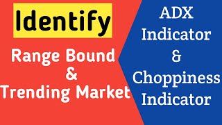 Identify Range Bound amp Trending Market  ADX Indicator  Choppiness Indicator  Options Guide [upl. by Tabby]