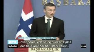 Stoltenberg hyller muslimsk fascist styre i Tyrkia som Demokrati [upl. by Eirena879]