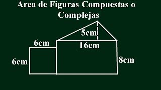 Cómo calcular el área de figuras compuestas o complejas [upl. by Takken416]