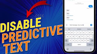 How To Disable Predictive Text on iPhone [upl. by Yspyg]