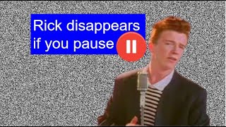 Rick Roll but if you pause the video Rick dissapears  Gaming with Charlie [upl. by Branscum]