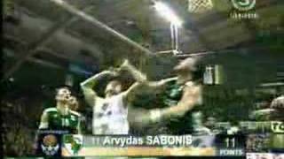 Sabonis Zalgiris vs Pao [upl. by Neenaj]