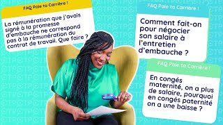 FAQ  Négociation salaire Indemnités de chômage Congés Paternité clause de non concurrence [upl. by Damon610]