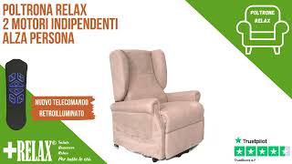 Poltrona Relax Elettrica 2 Motori Alza Persona [upl. by Ylrehs]